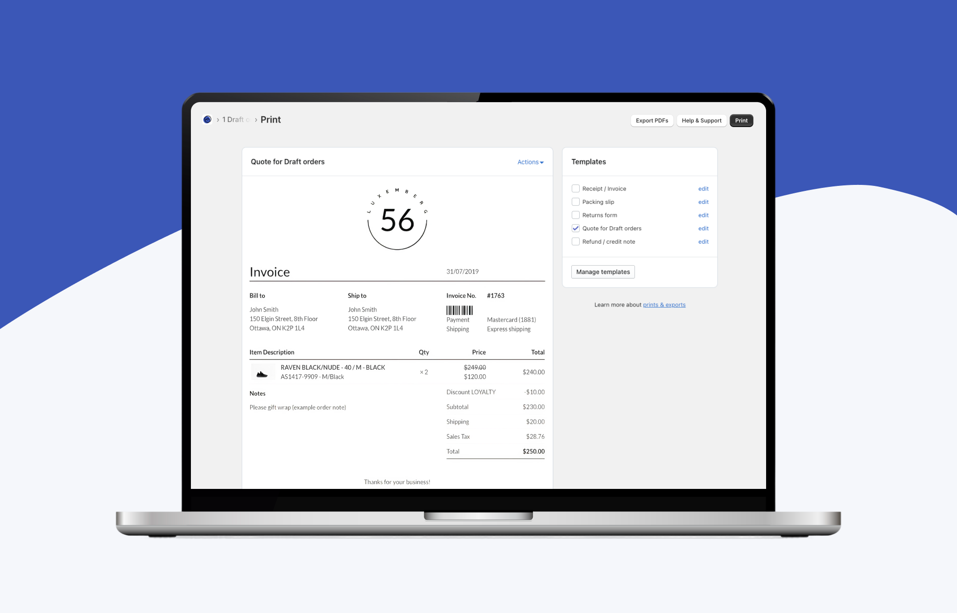 Shopify - Order Printer Pro app