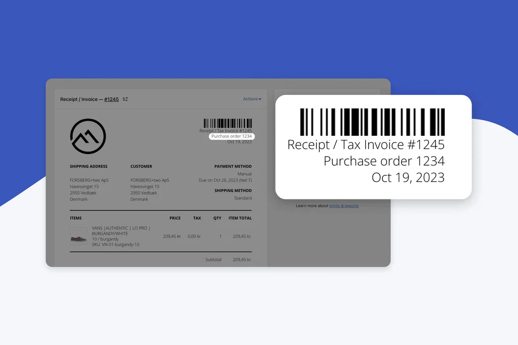 Purchase Order Number support for Shopify B2B orders