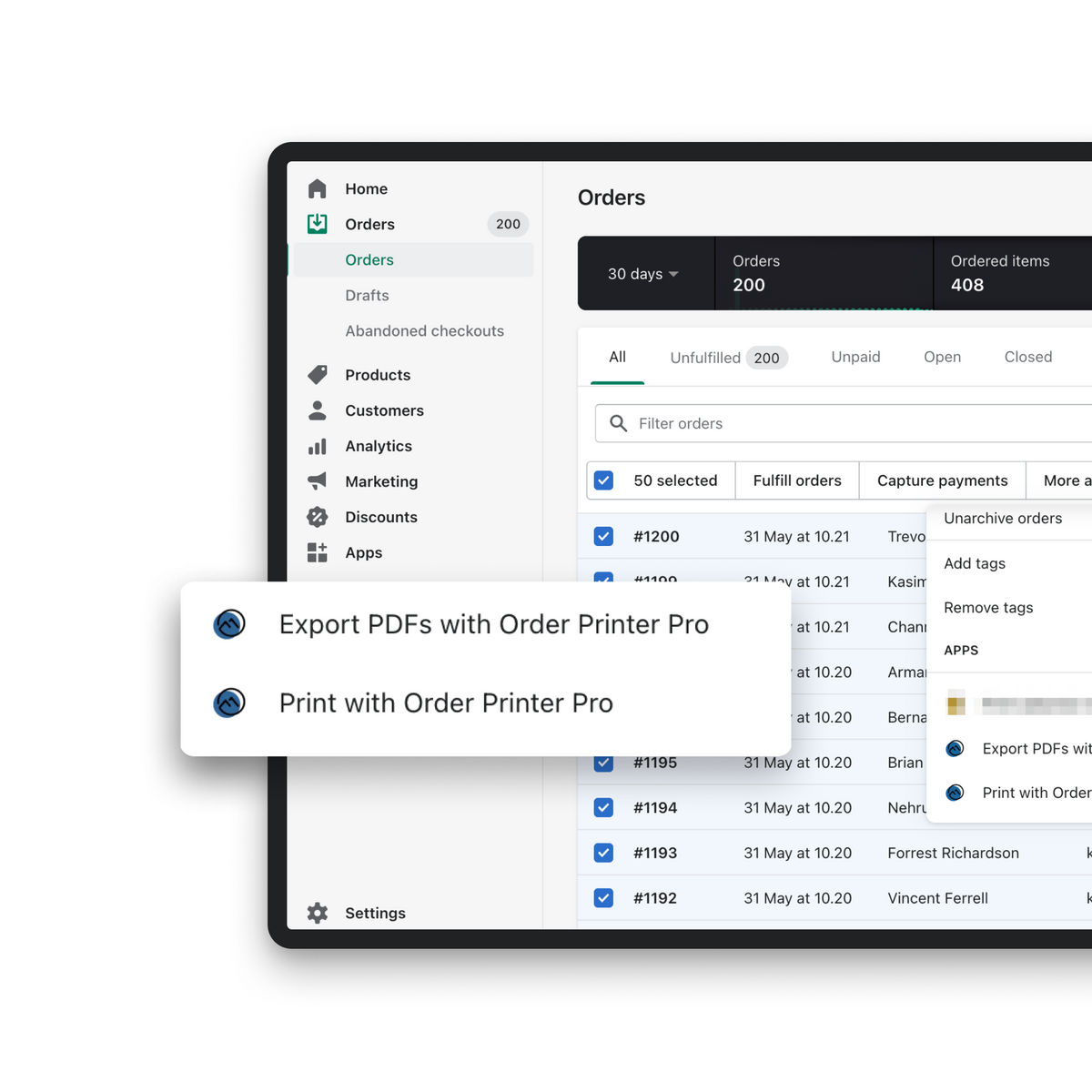 Order Printer Pro - PDF Invoice for Shopify